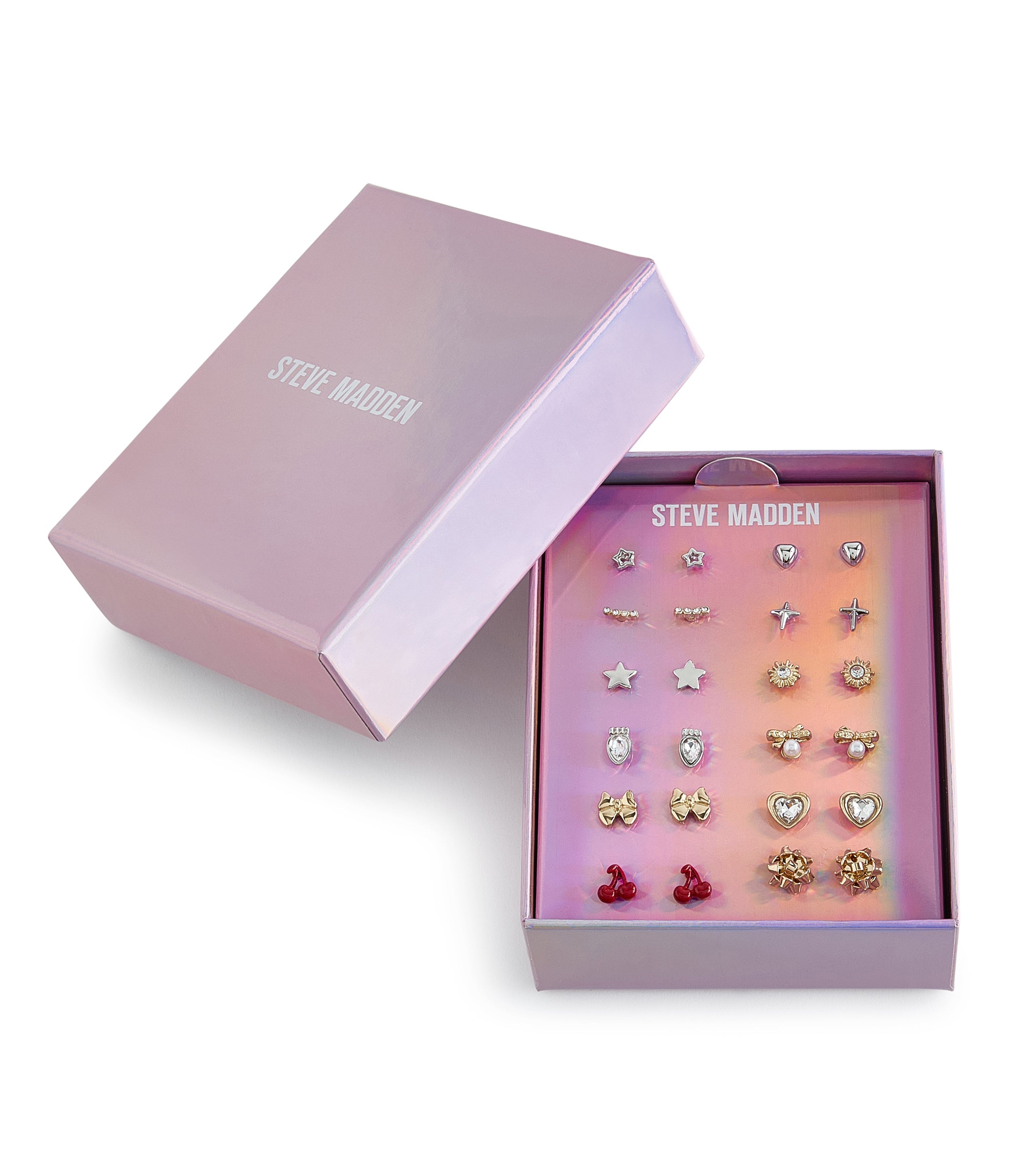 Bow Mixed Studs Women's Mixed Metal Earrings Set - view 3