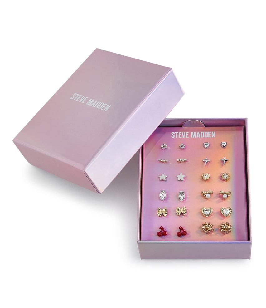 Bow Mixed Studs Women's Mixed Metal Earrings Set - view 3