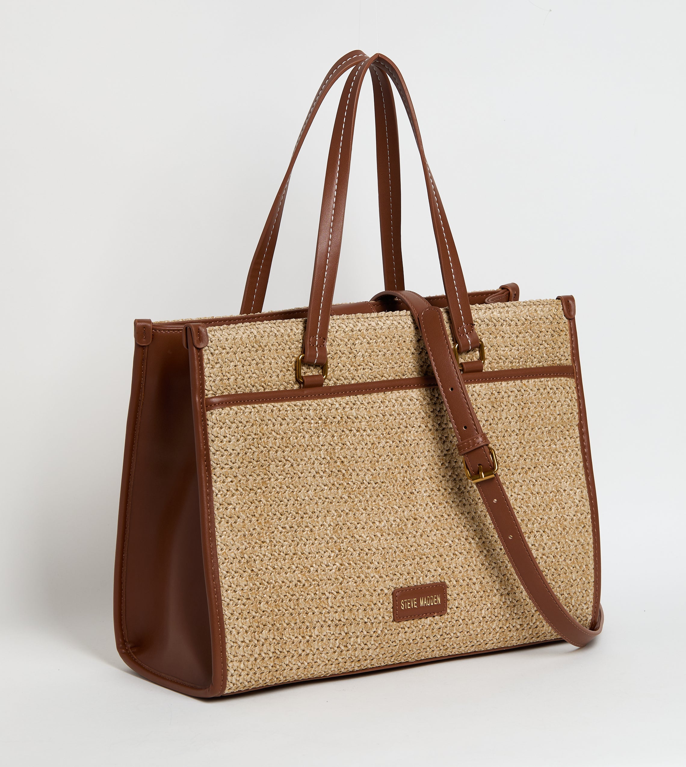 Mesh Design Women's Light Brown Tote Bag