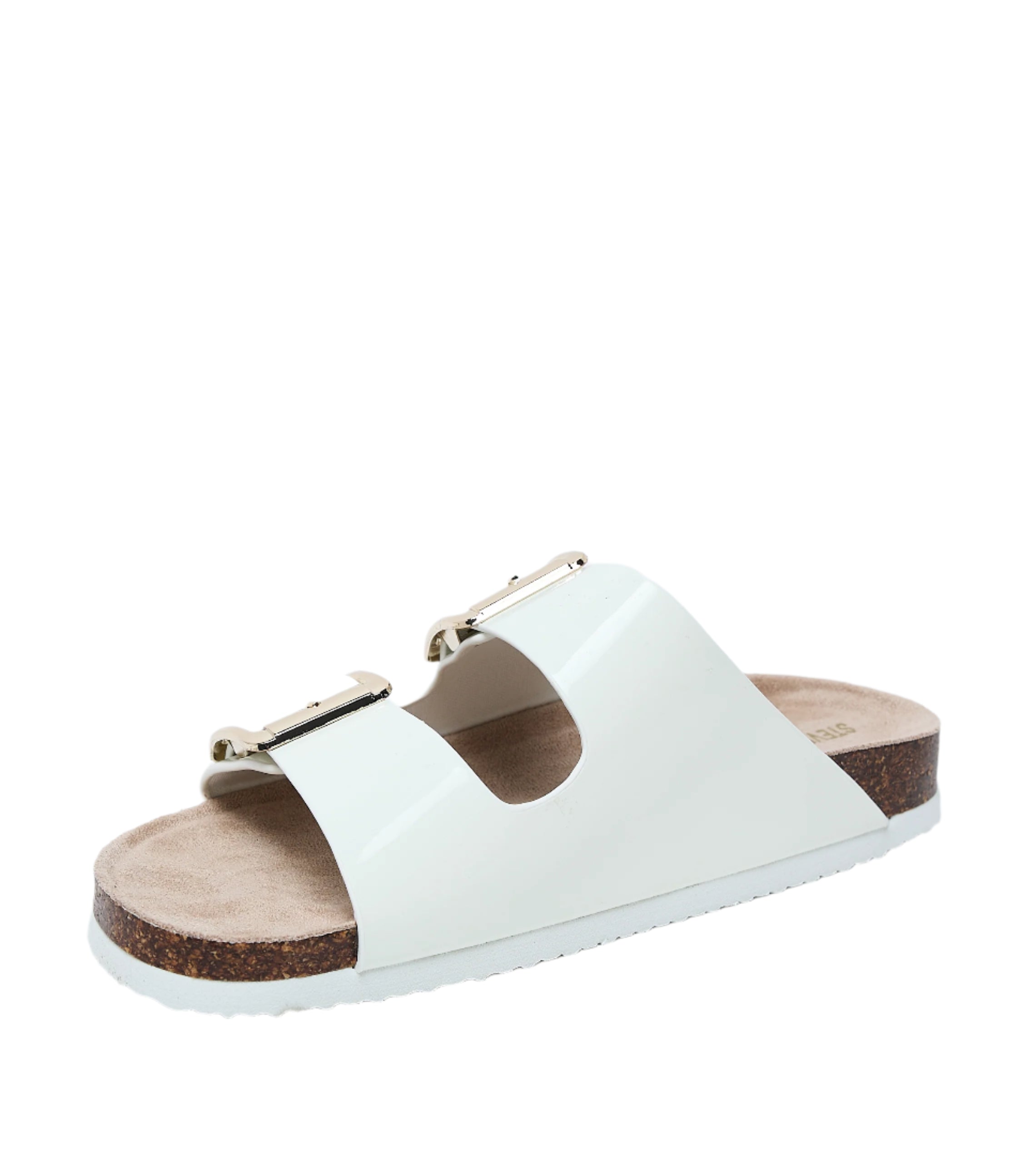 Bodiee Women's White Patent Flat Sandals - view 2