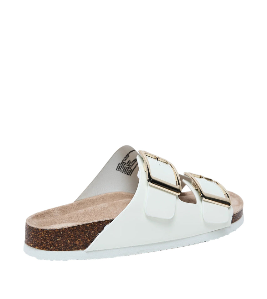 Bodiee Women's White Patent Flat Sandals - view 3