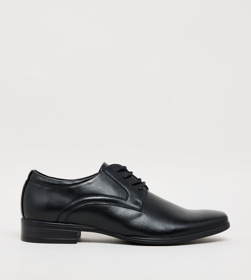 M-Clevrr Men's Black Formal Shoes