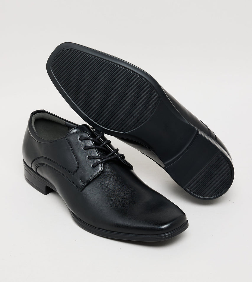 M-Clevrr Men's Black Formal Shoes - view 4