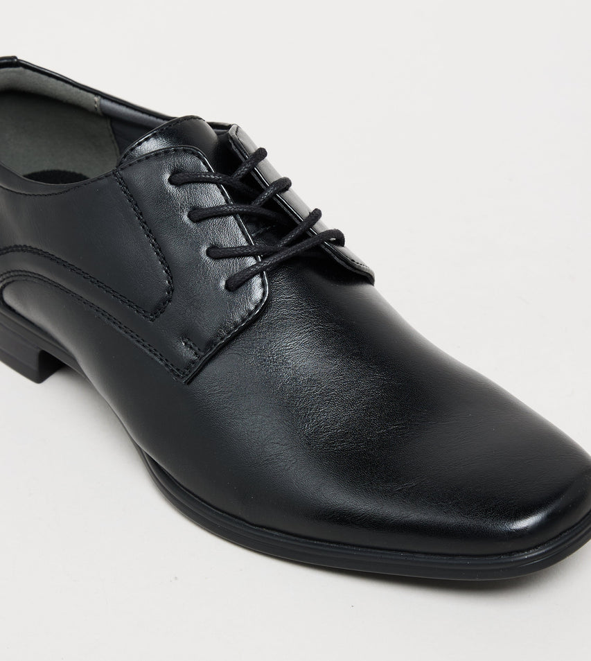M-Clevrr Men's Black Formal Shoes - view 3