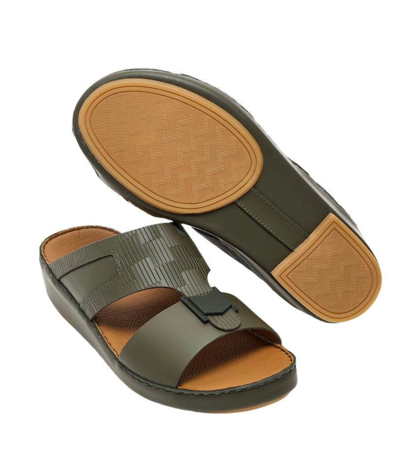 Rivaro Men's Olive Arabic Sandals - view 4