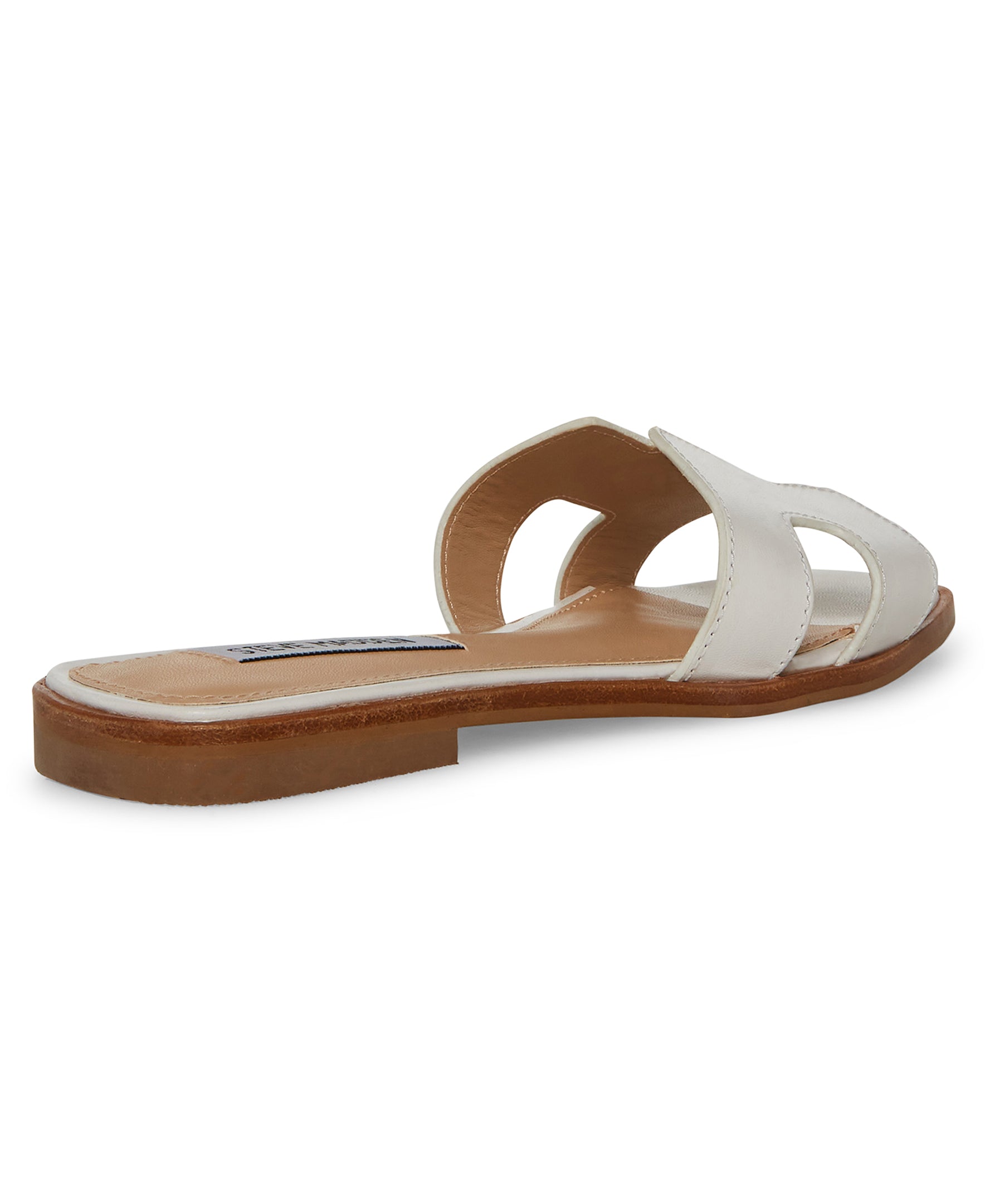 Hadyn Women's White Leather Flat Sandals - view 2