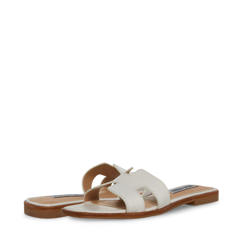 Hadyn Women's White Leather Flat Sandals - view 3