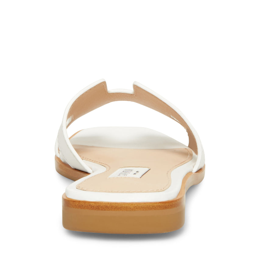 Hadyn Women's White Leather Flat Sandals - view 7