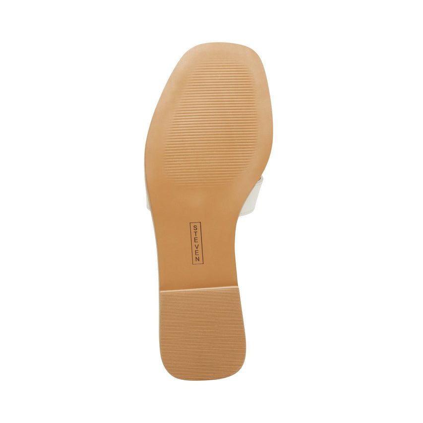 Hadyn Women's White Leather Flat Sandals - view 5