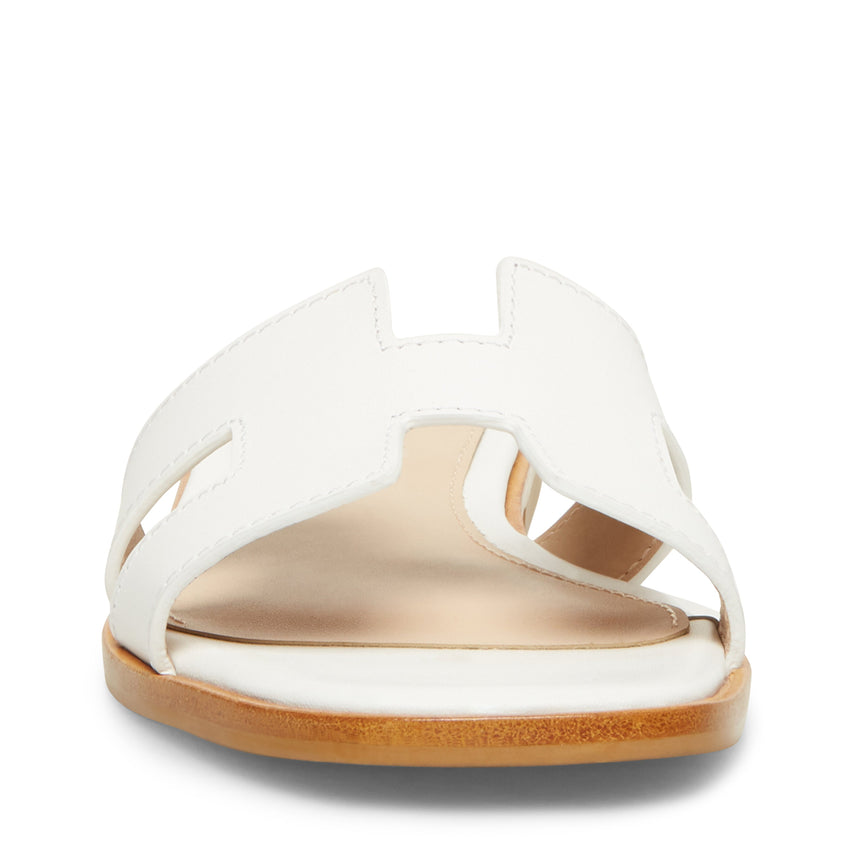 Hadyn Women's White Leather Flat Sandals - view 6