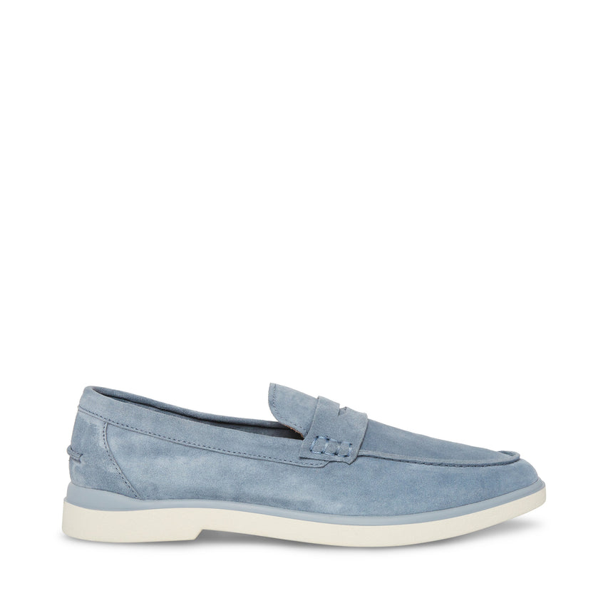 Charley Men's Light Blue Suede Loafers