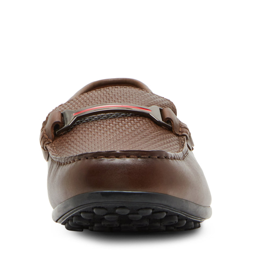 Golberg Men's Cognac Leather Loafers - view 3