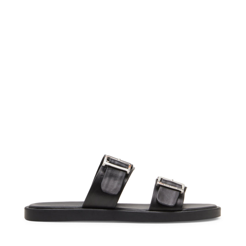 Gritty Men's Black Leather Arabic Sandals