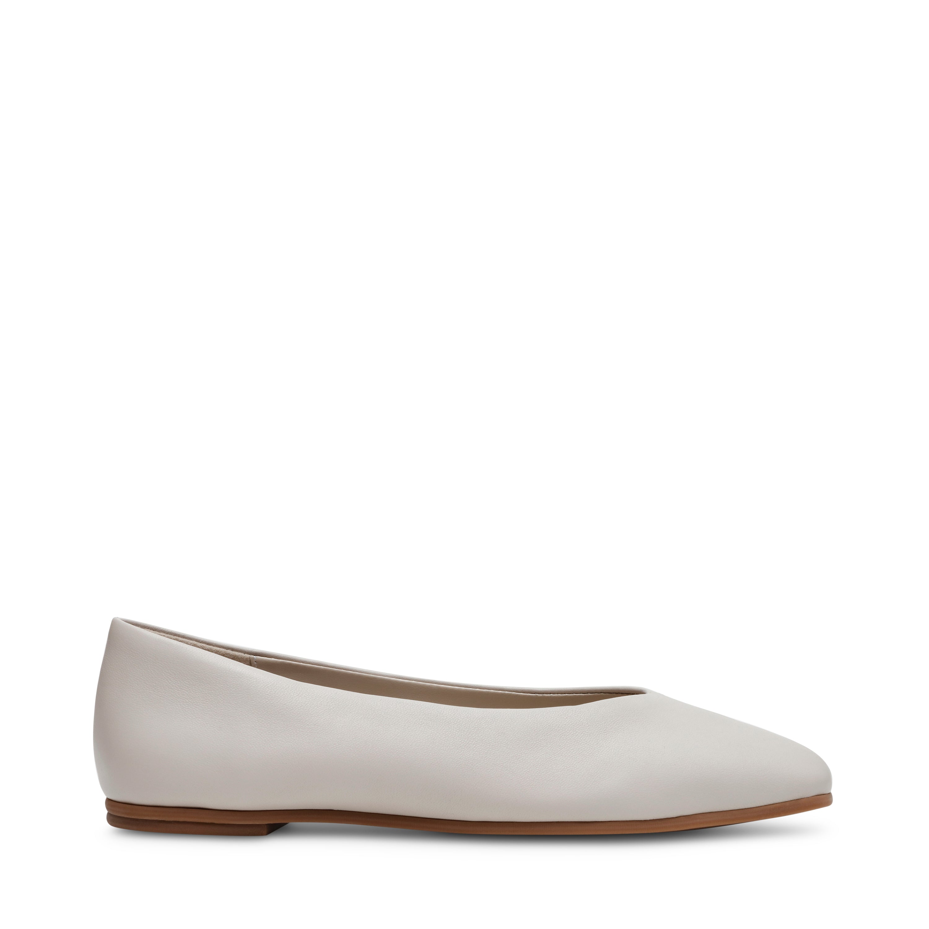 Slique Women's Bone Leather Ballet Flats