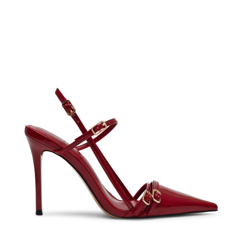DEAGAN WINE PATENT HEELS