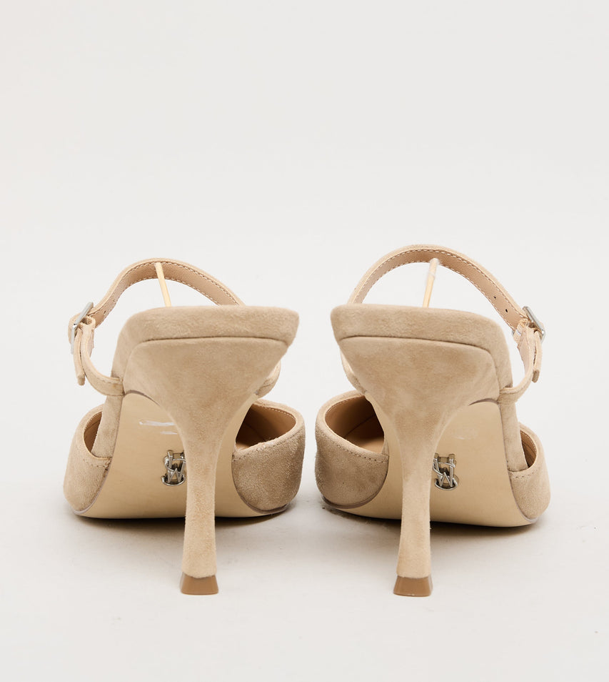BRECKI TAUPE SUEDE SANDALS - view 4