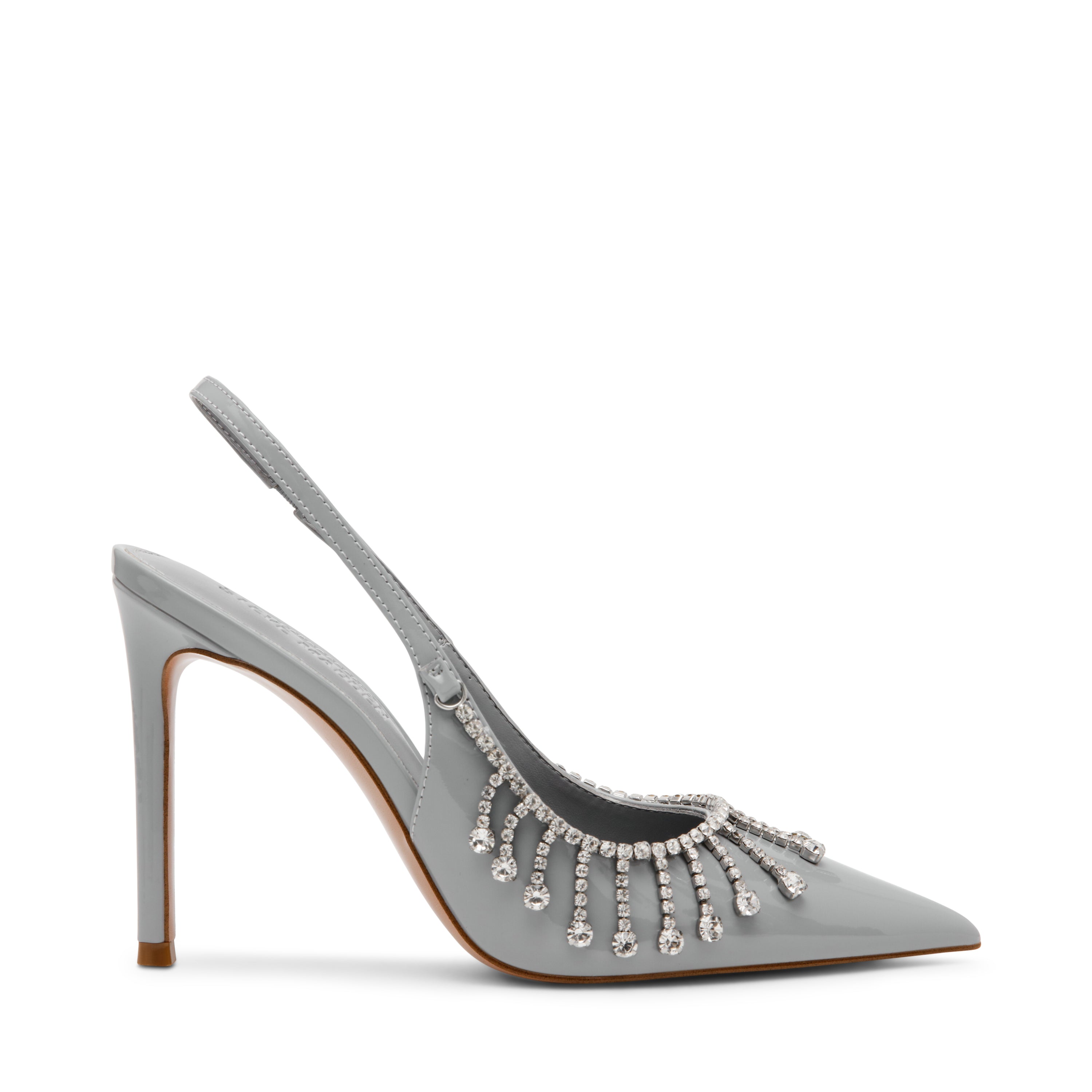 Thrill Women's Grey Patent Heels