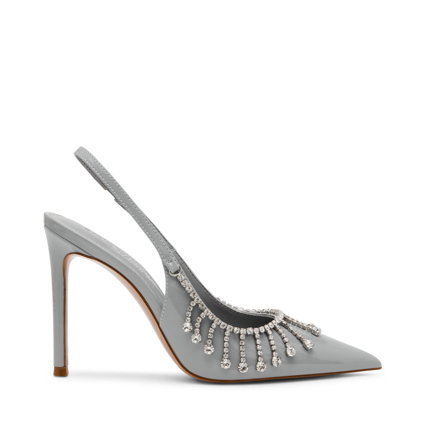 Thrill Women's Grey Patent Heels