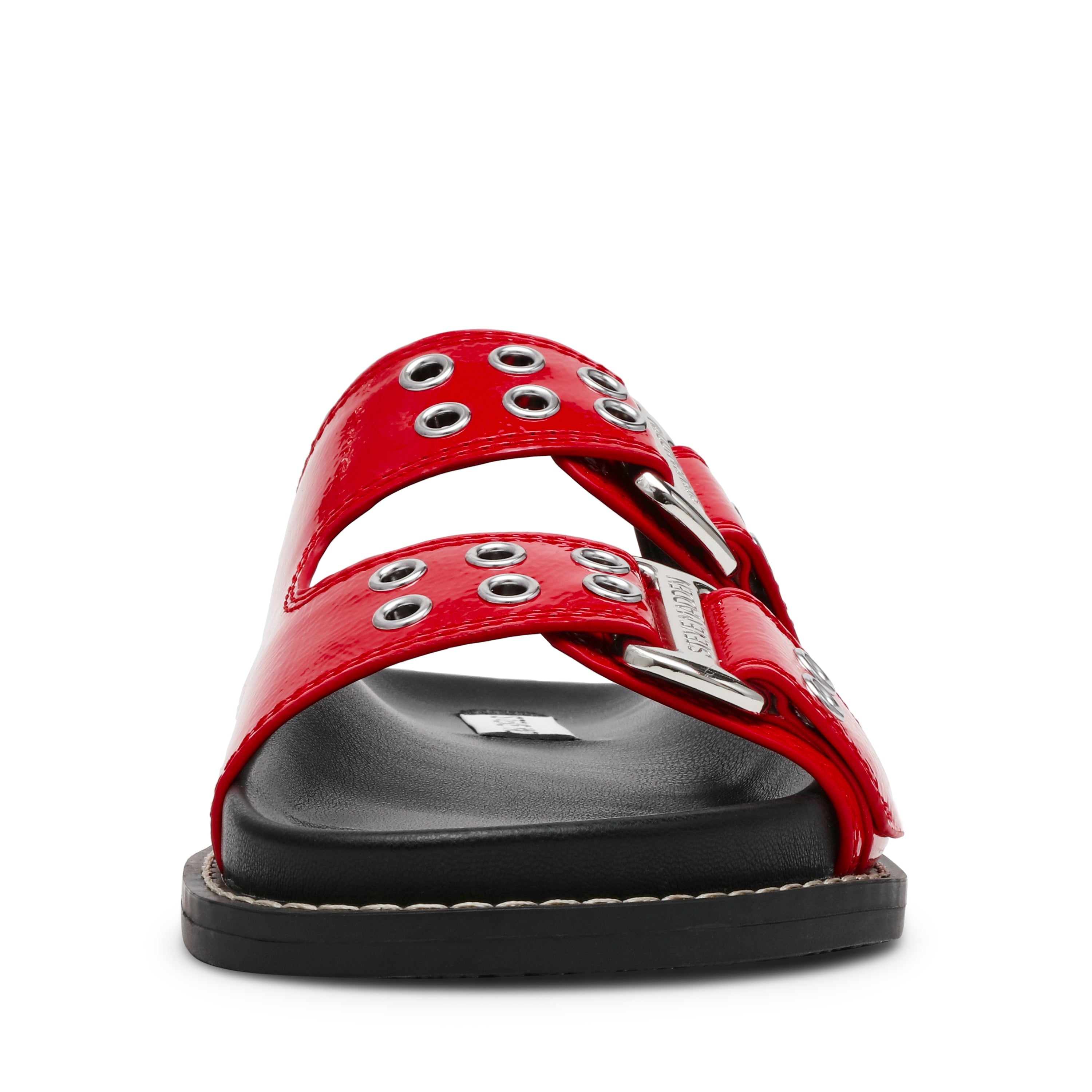 AGENT RED CRINKLE FLAT SANDALS - view 4