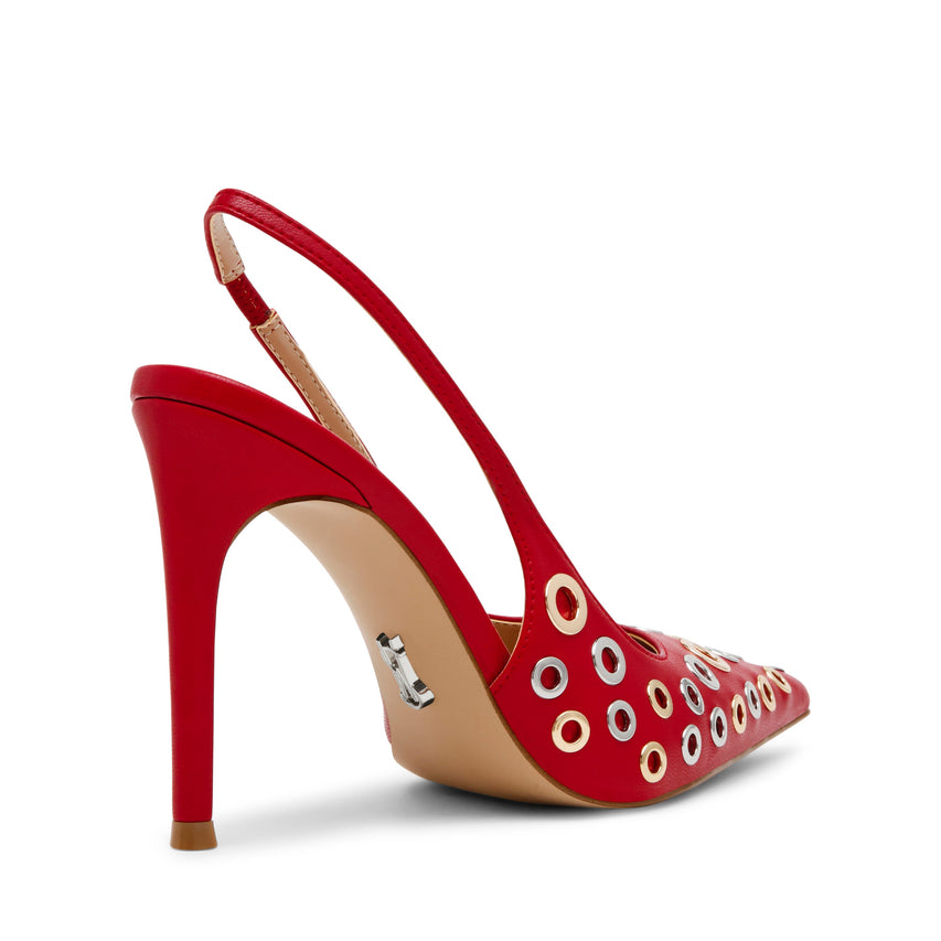 ALCHEMY RED/SILVER GOLD HEELS - view 4
