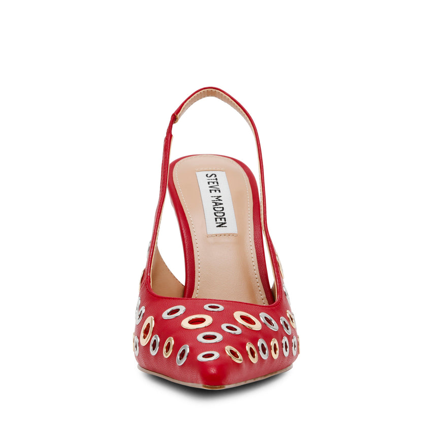 ALCHEMY RED/SILVER GOLD HEELS - view 7