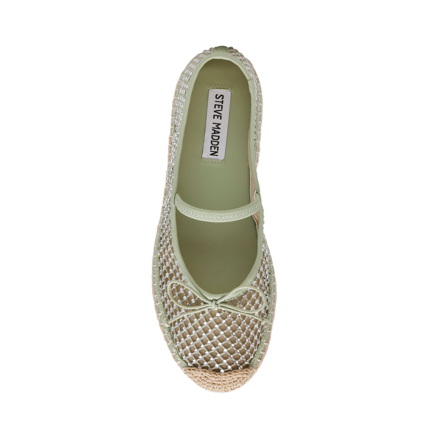 Tobago-R Women's Lime Mesh Ballet Flats - view 5