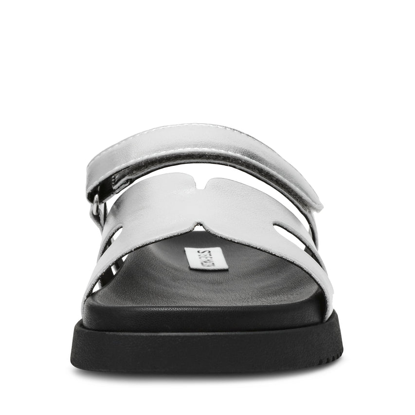 Missile Women's Black/Silver Flat Sandals - view 2