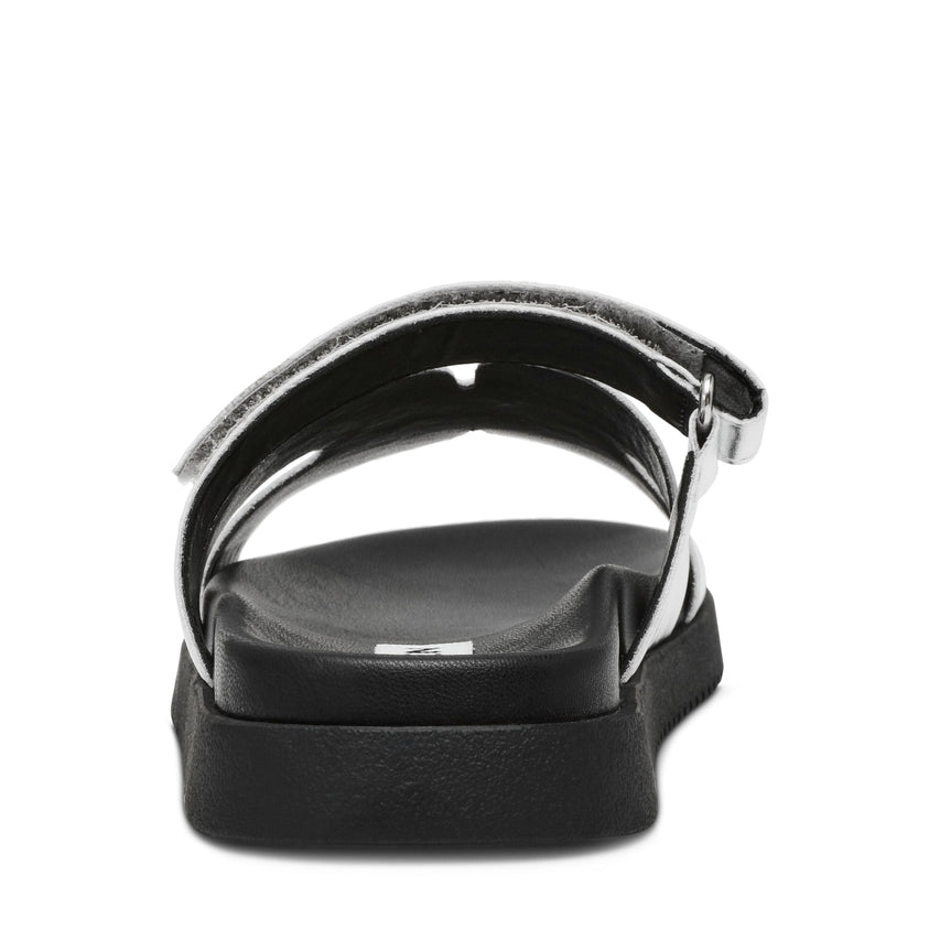 Missile Women's Black/Silver Flat Sandals - view 3