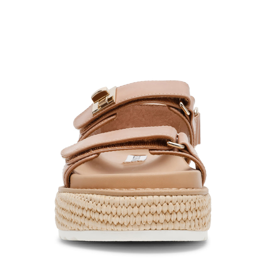 Bigmona Women's Natural Leather Flat Sandals - view 2