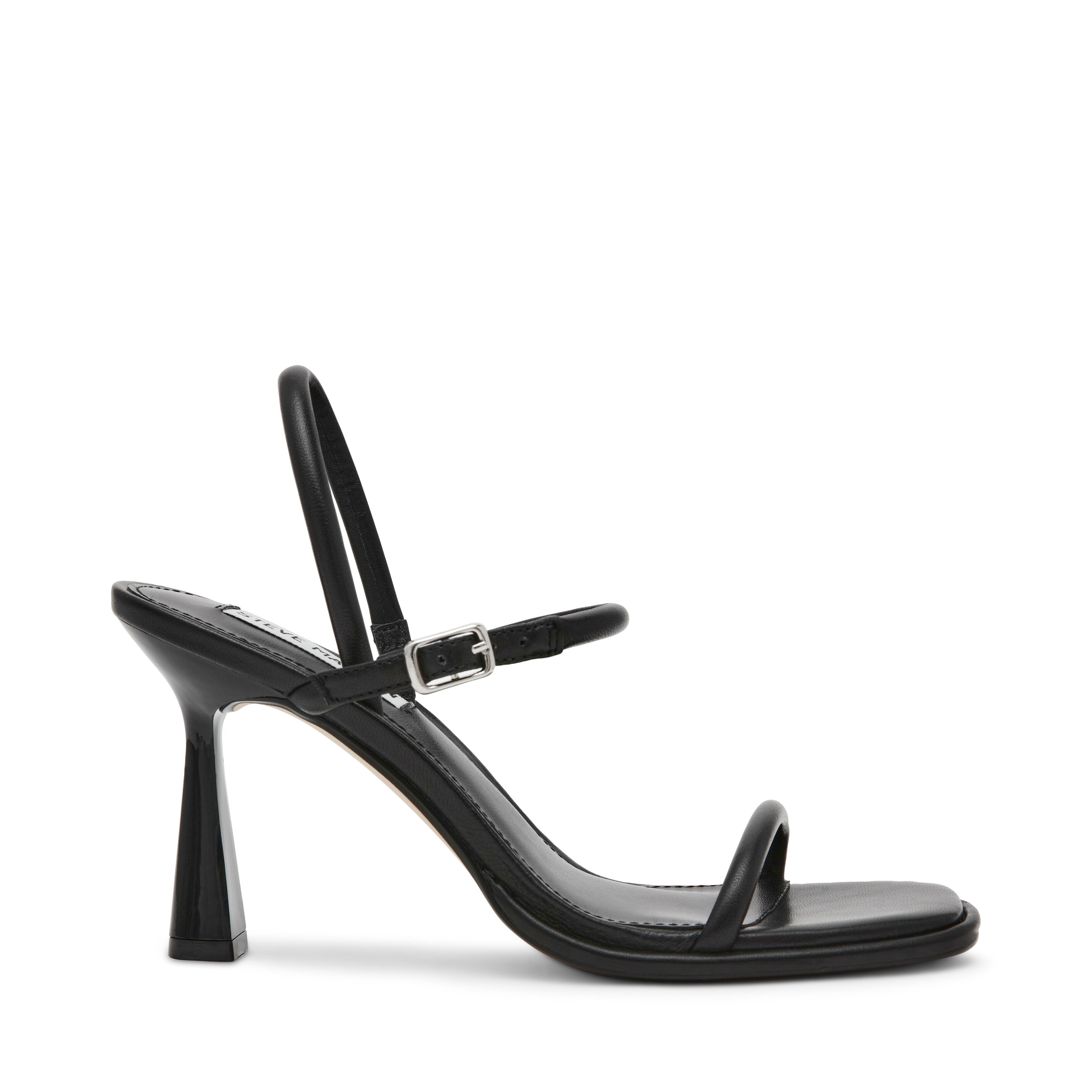 ZENN BLACK LEATHER HEELS