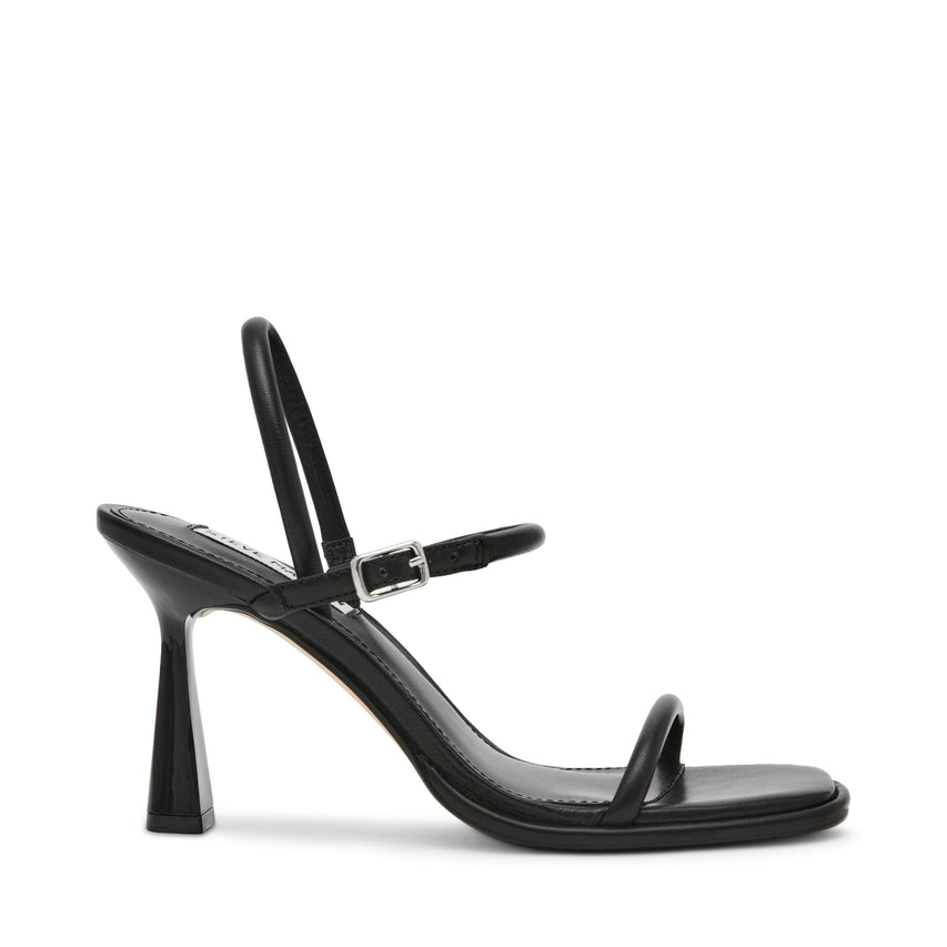 ZENN BLACK LEATHER HEELS