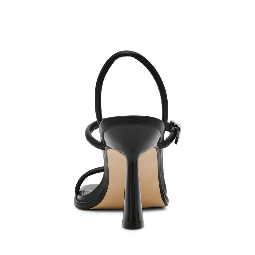 ZENN BLACK LEATHER HEELS - view 4
