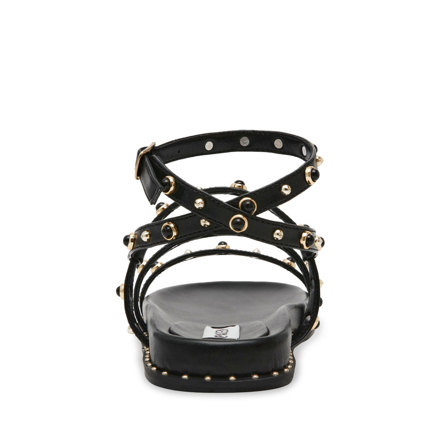 STORMIE BLACK FLAT SANDALS - view 5