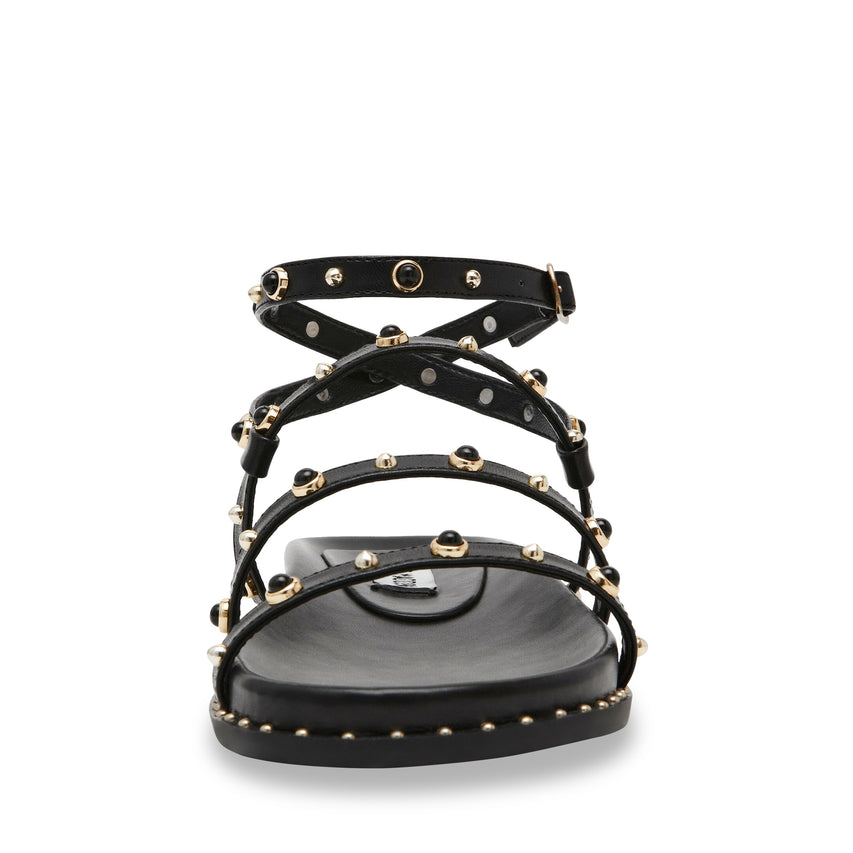 STORMIE BLACK FLAT SANDALS - view 3