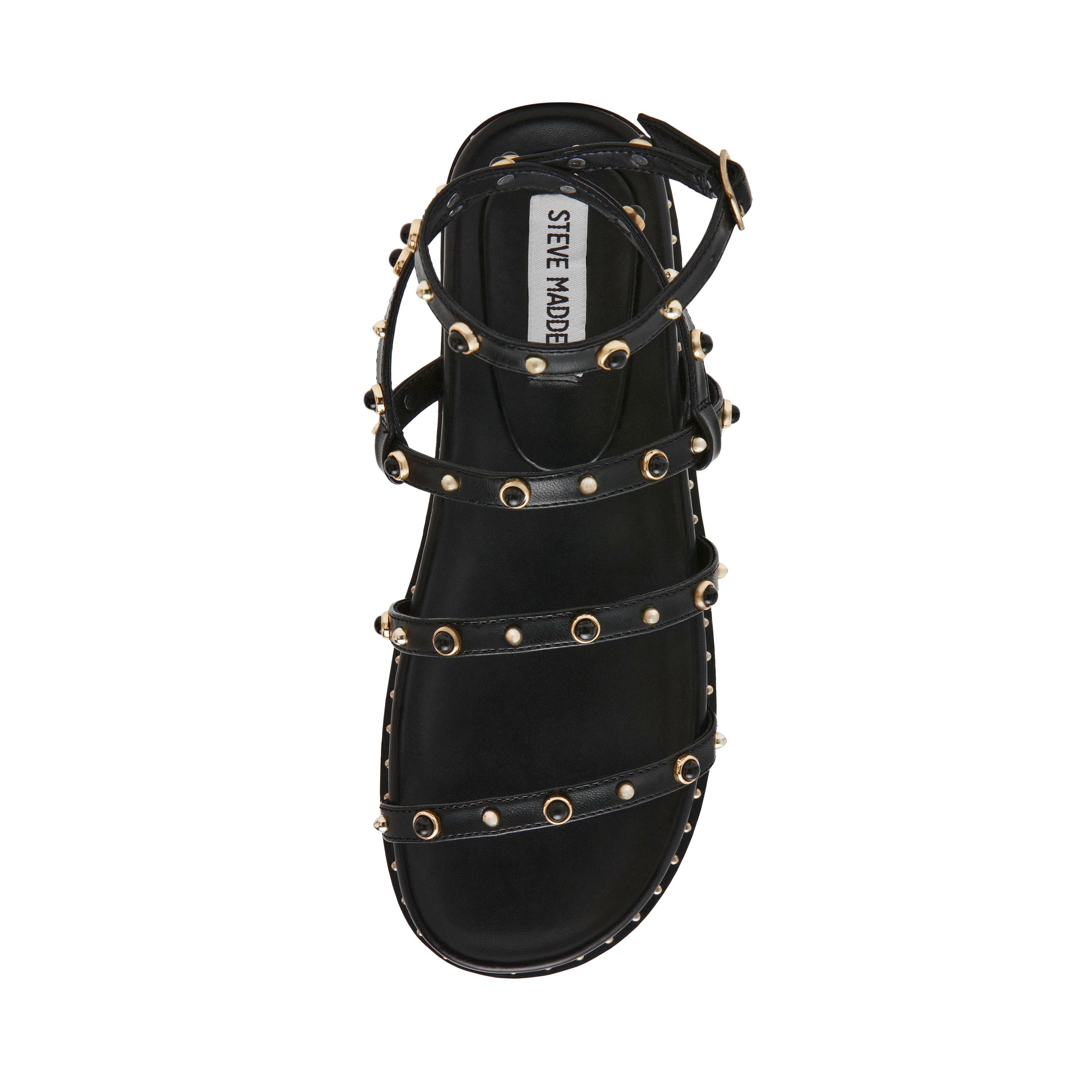 STORMIE BLACK FLAT SANDALS - view 4