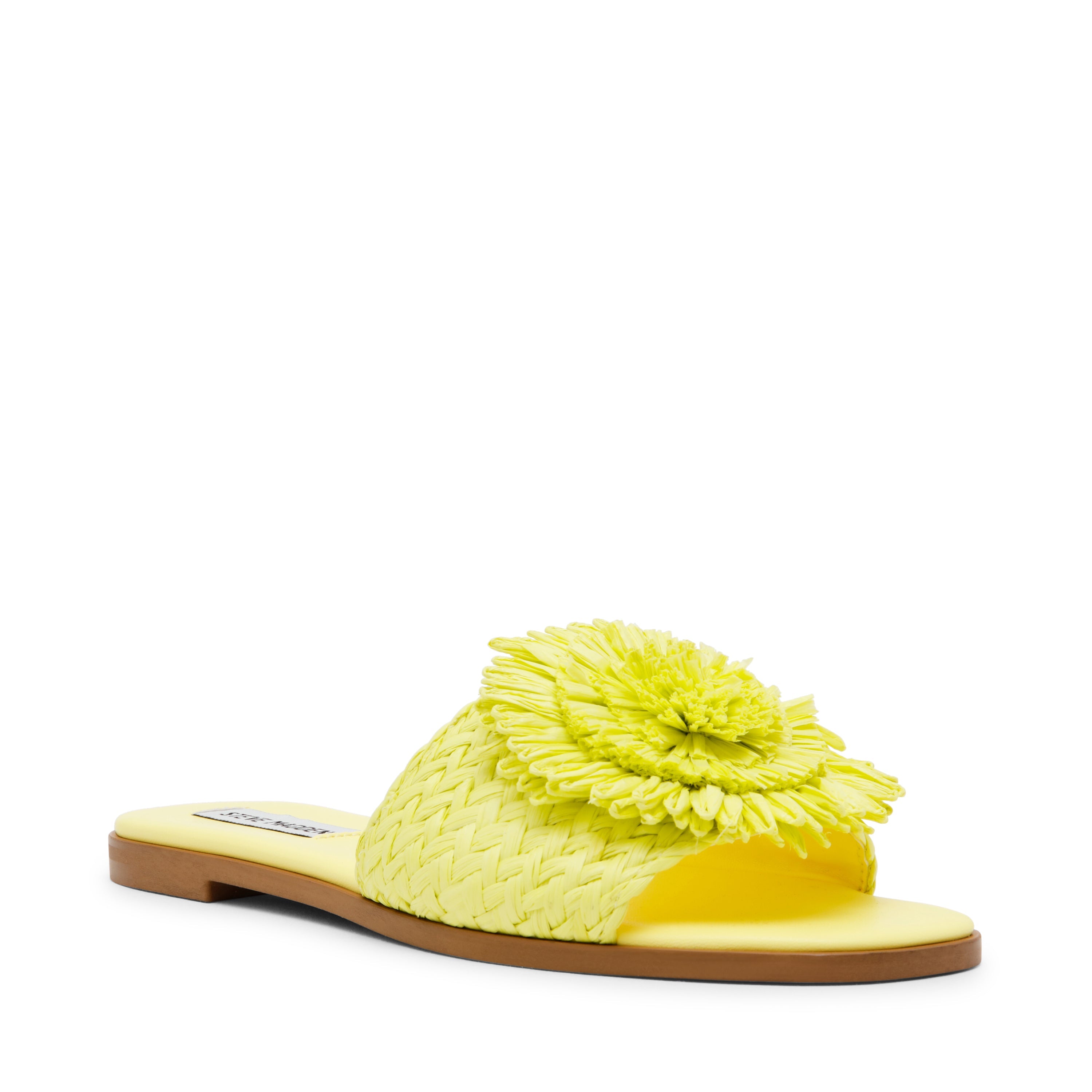 Karaoke Women's Lime Raffia Flat Sandals