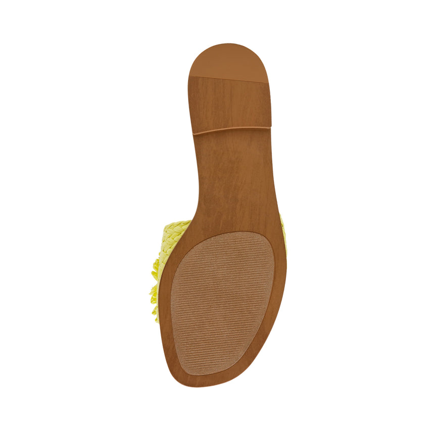 Karaoke Women's Lime Raffia Flat Sandals - view 5