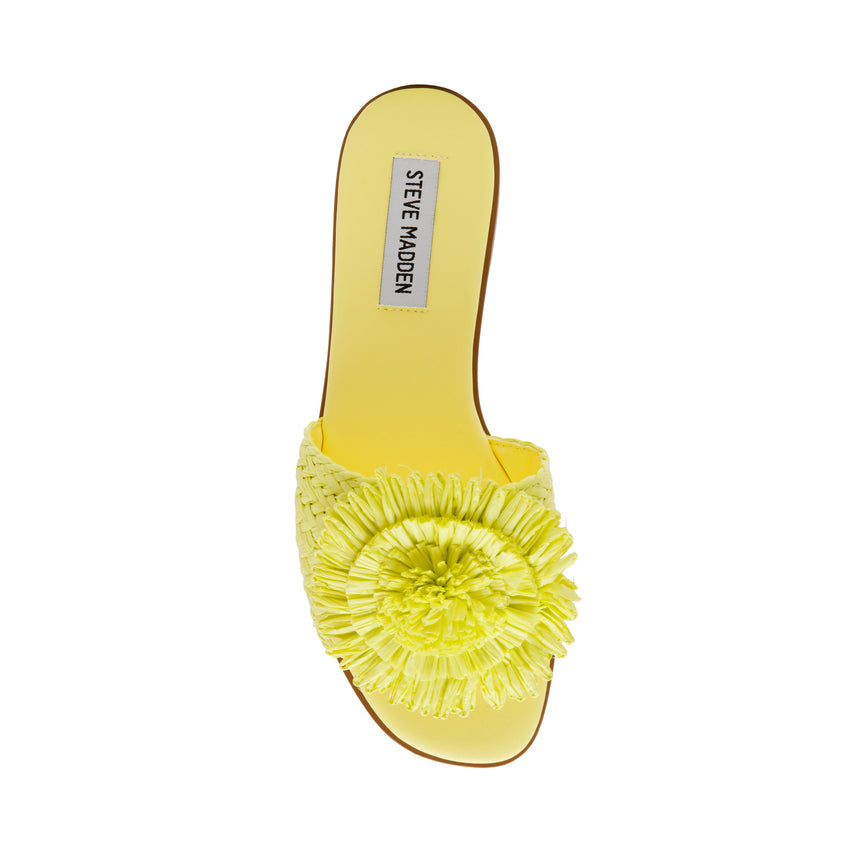 Karaoke Women's Lime Raffia Flat Sandals - view 4