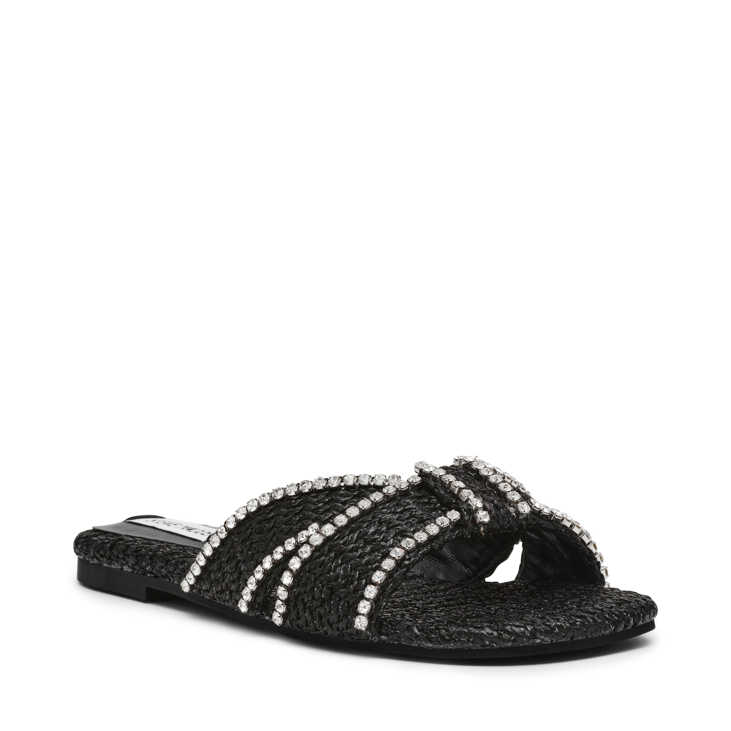 Mirah Women's Black Raffia Flat Sandals - view 2