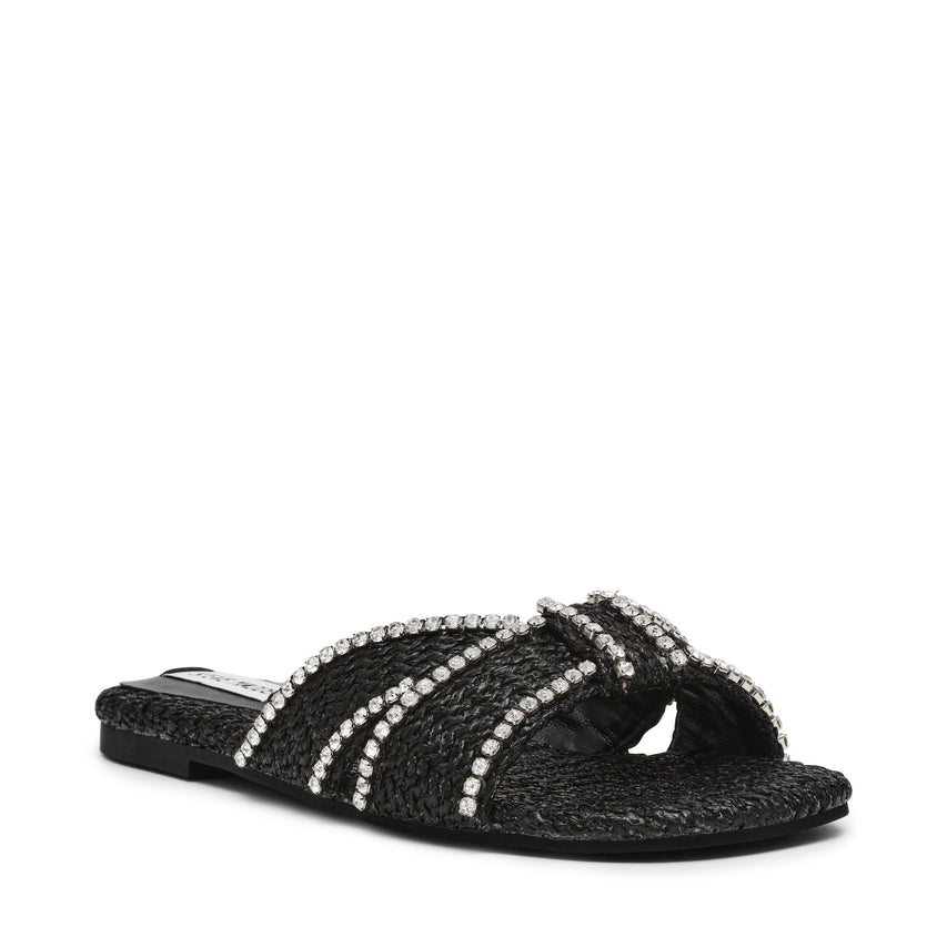 Mirah Women's Black Raffia Flat Sandals - view 2