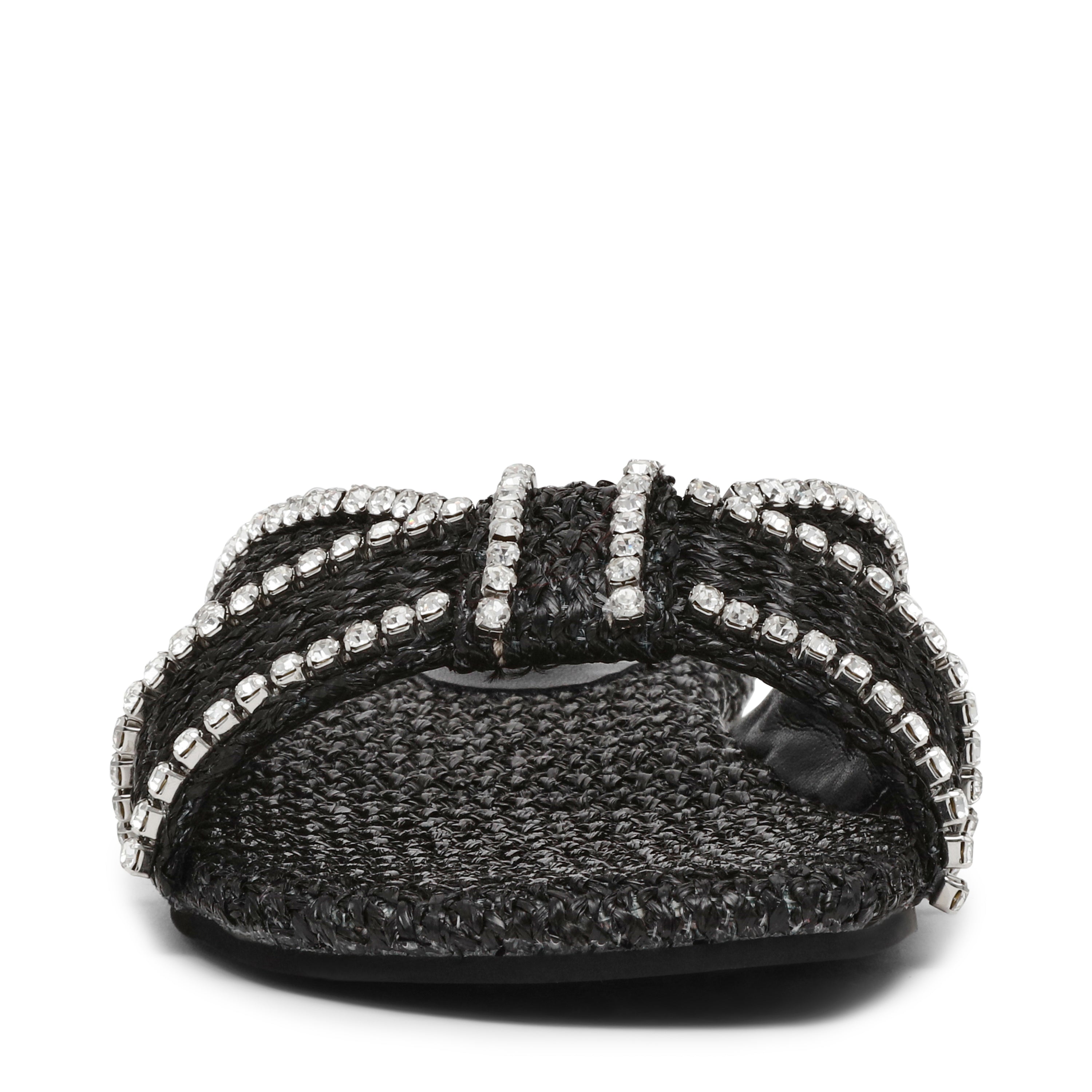 Mirah Women's Black Raffia Flat Sandals - view 3