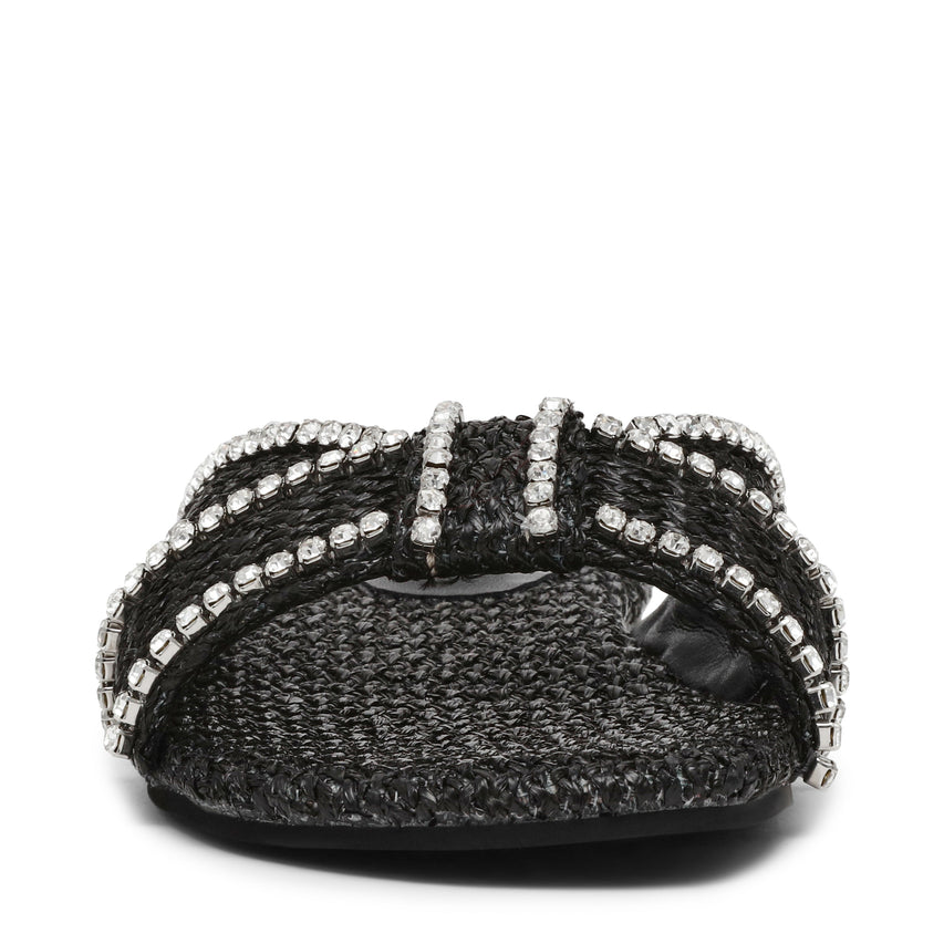 Mirah Women's Black Raffia Flat Sandals - view 3