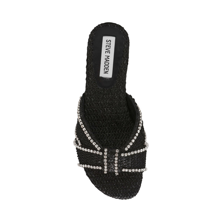 Mirah Women's Black Raffia Flat Sandals - view 5