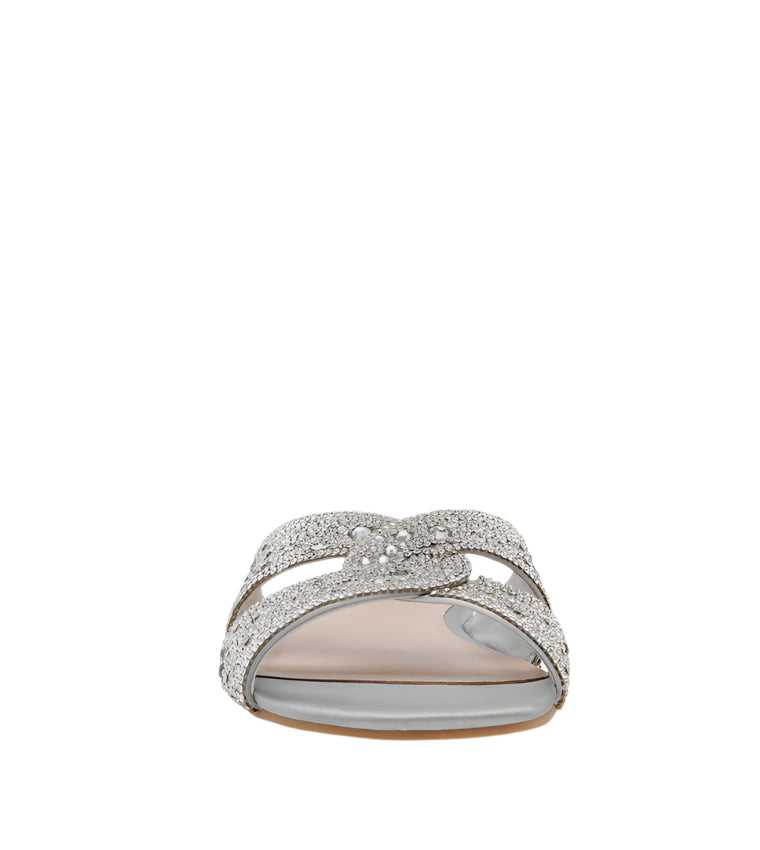 MUSA SILVER FLAT SANDALS - view 2