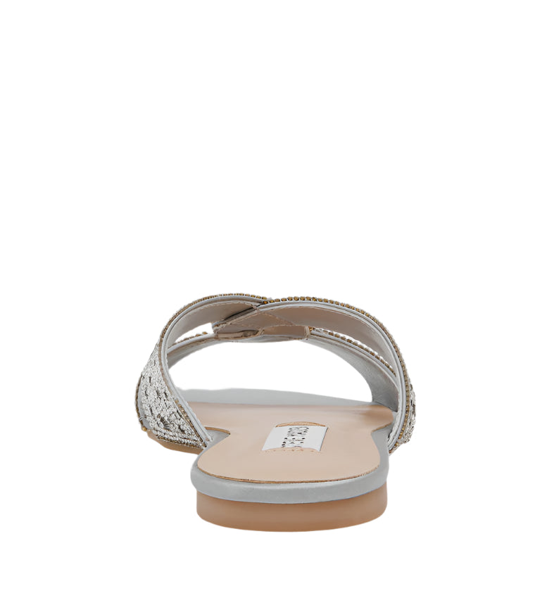 MUSA SILVER FLAT SANDALS - view 3