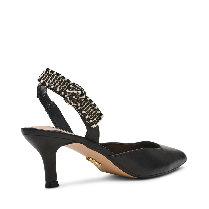 Sleeky Women's Black Leather Heels - view 4
