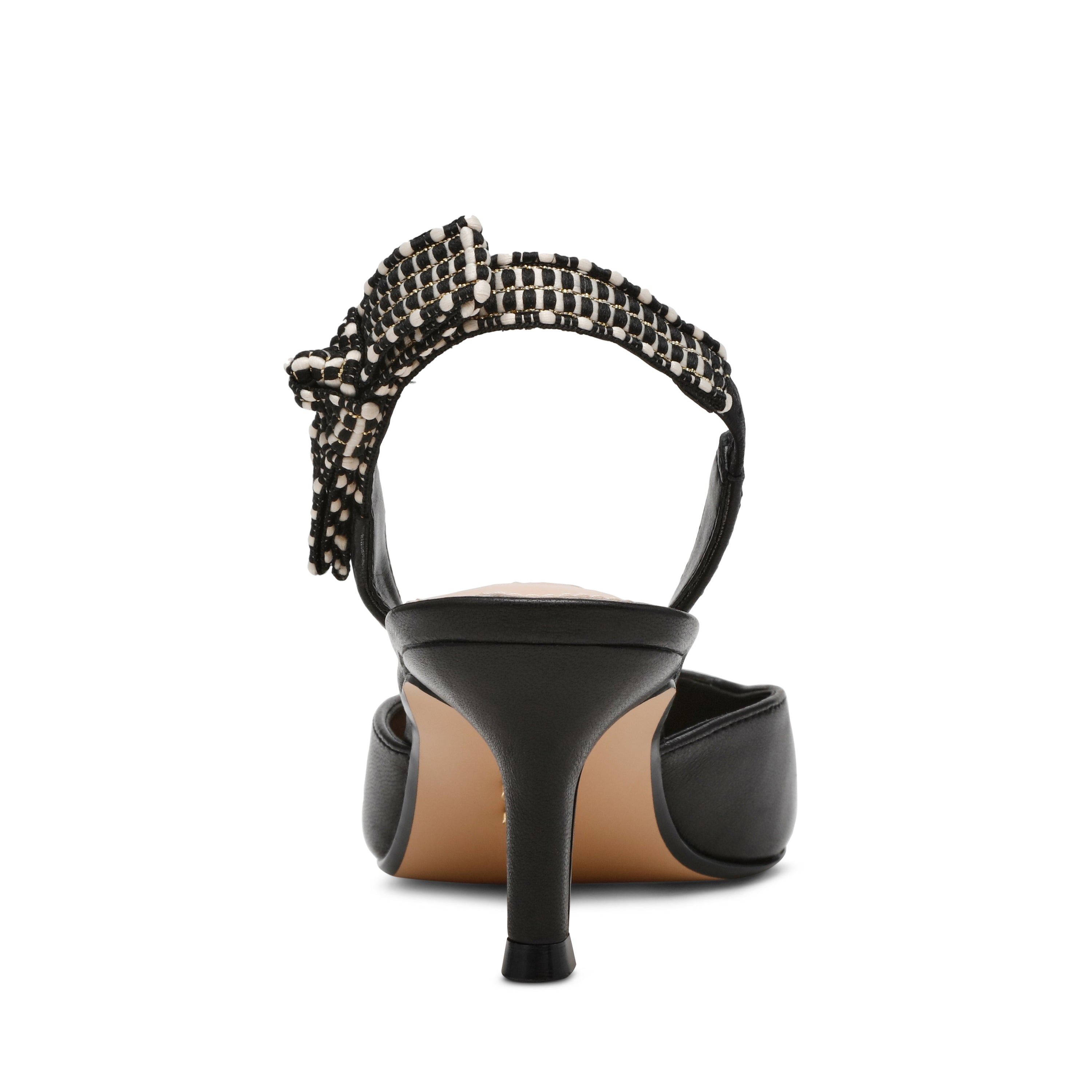 Sleeky Women's Black Leather Heels - view 6
