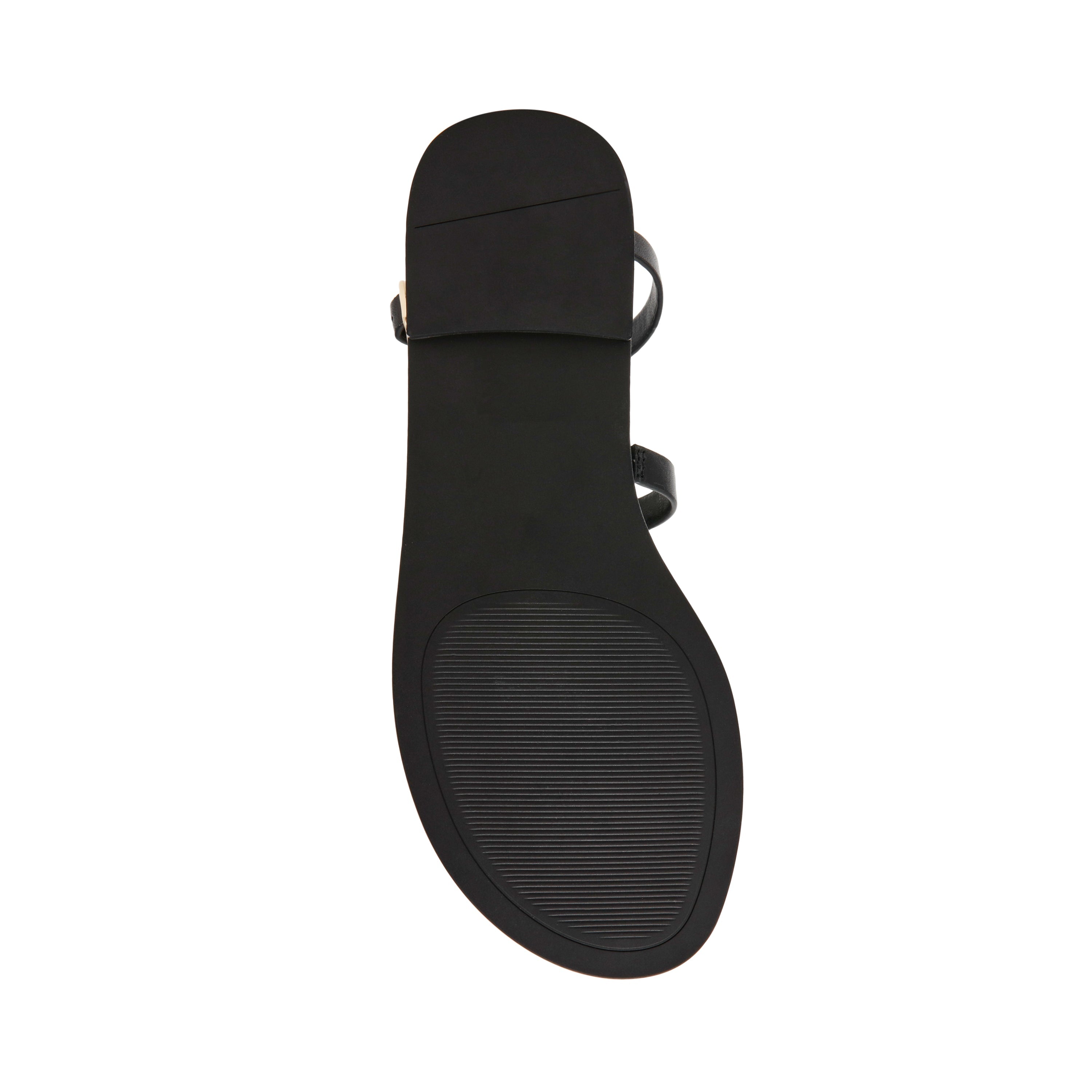 Alma Women's Black Leather Flat Sandals - view 8