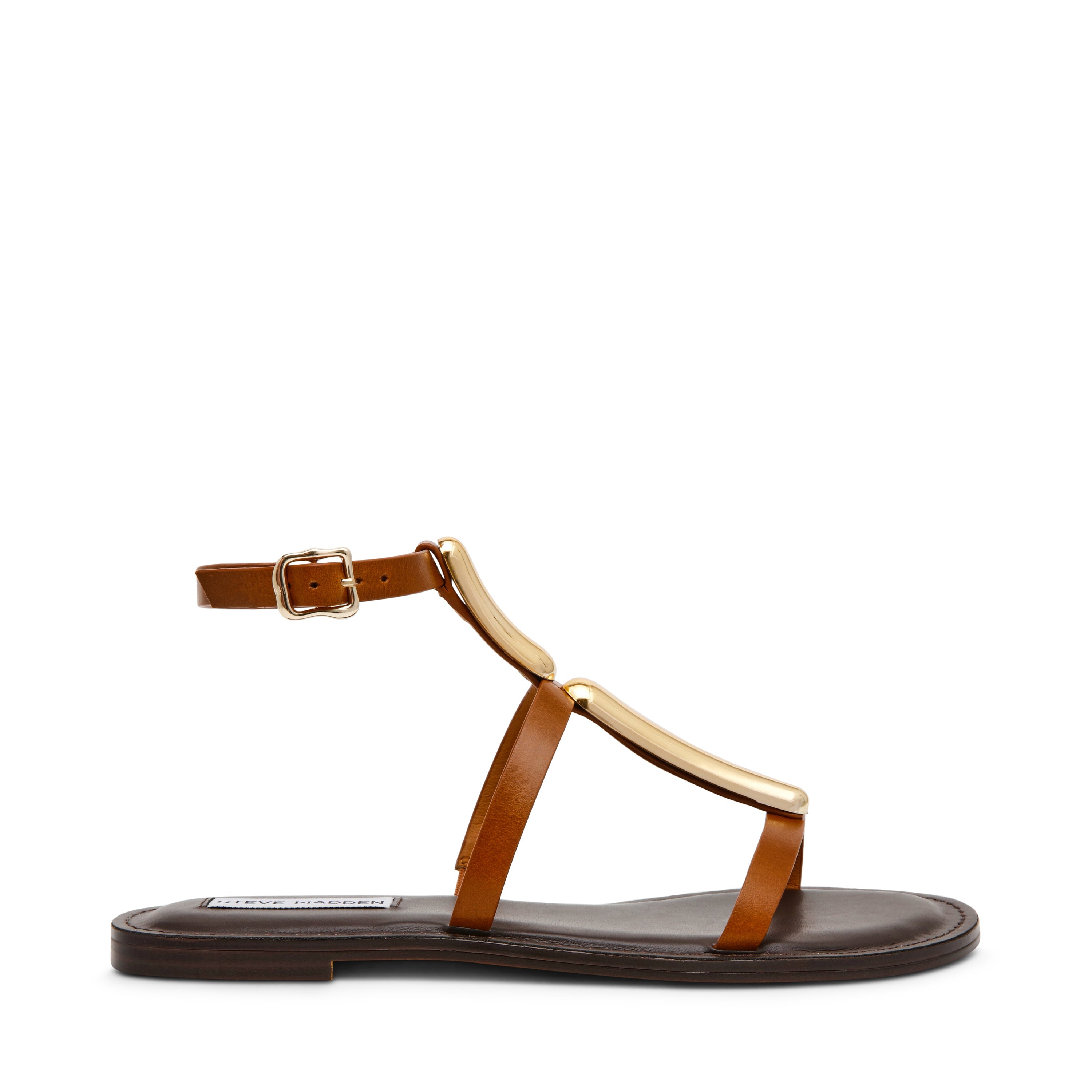 Alma Women's Tan Leather Flat Sandals - view 6