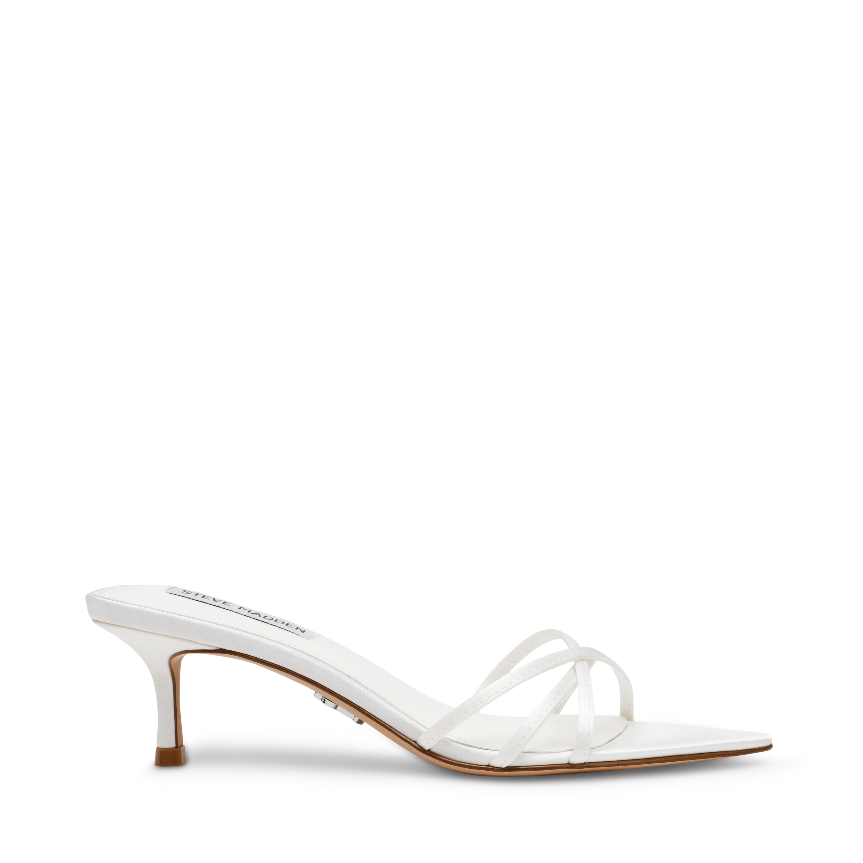 Candela Women's White Satin Heels